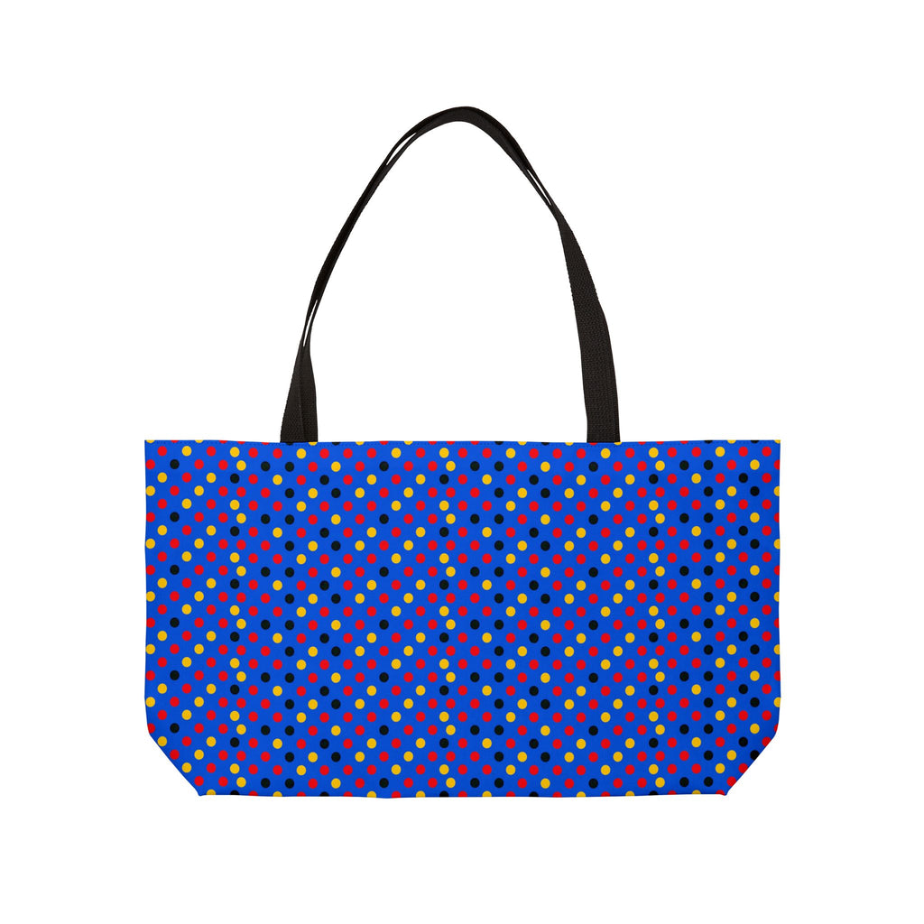 Dot Scatter Blue Weekender Tote Bag – Pop Abstract Pattern