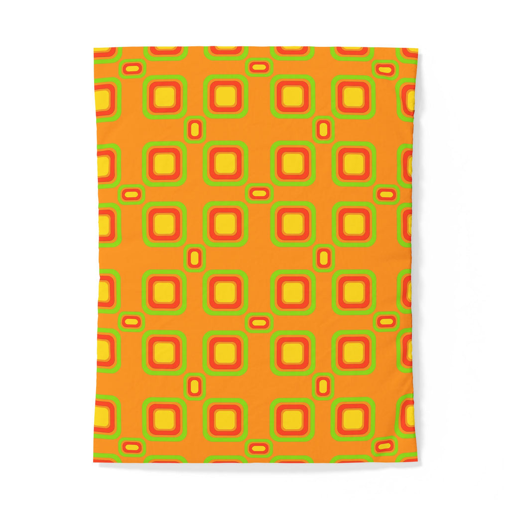 Big Ripple Squares Cotton Duvet Cover – Hot Citrus