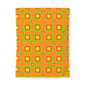 Big Ripple Squares Cotton Duvet Cover – Hot Citrus