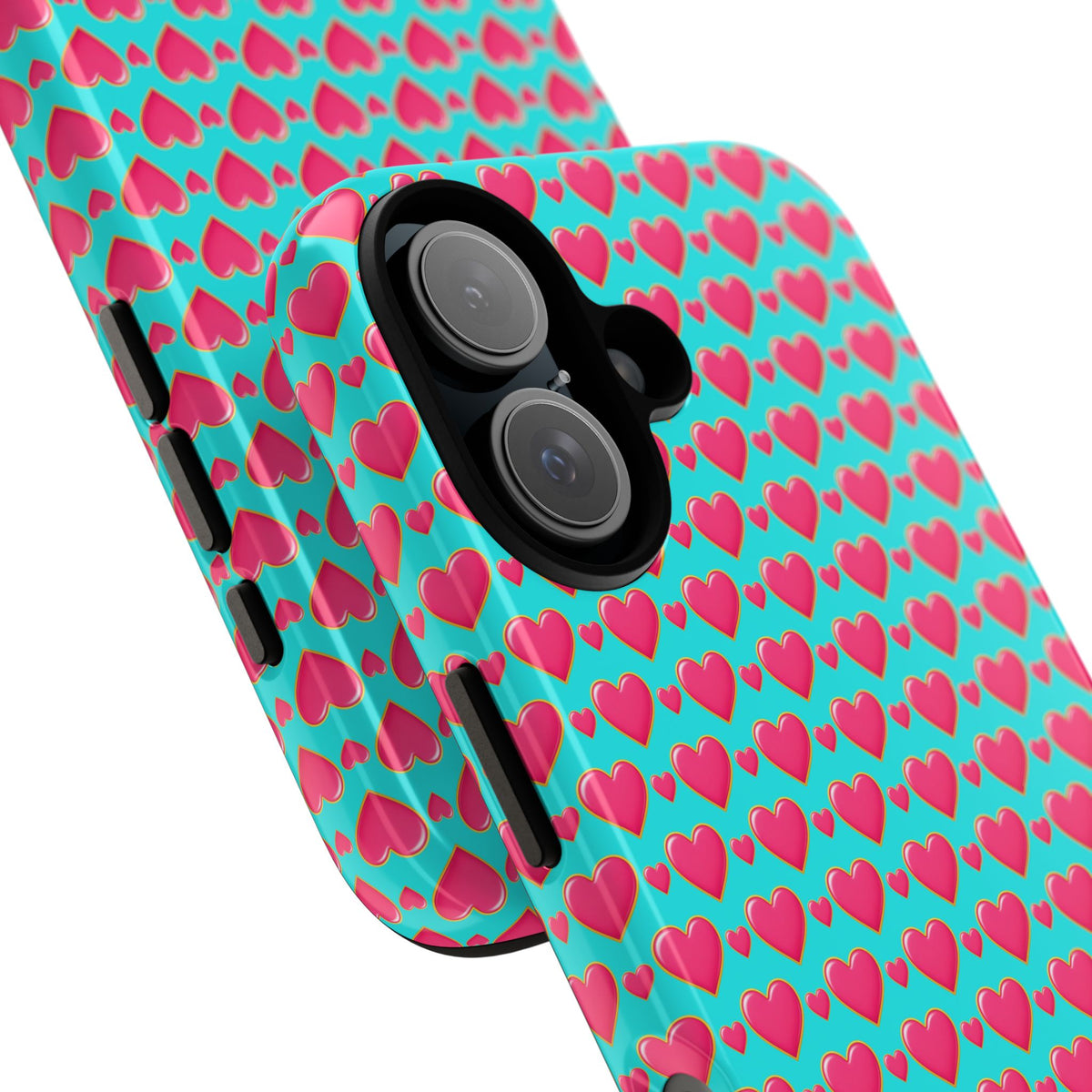 Heart Bubble Grid Tough Phone Case – Pop Hearts Pattern