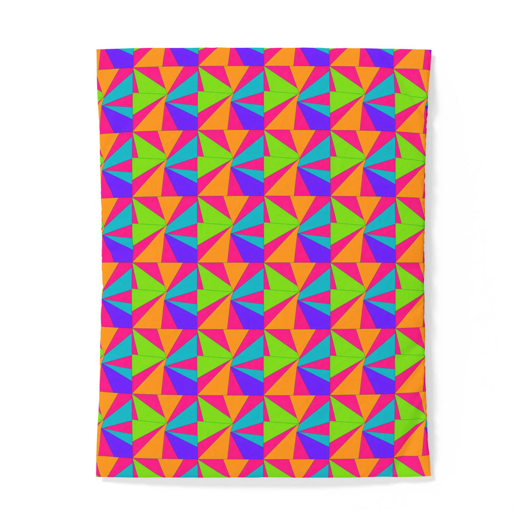 Cubist Sunburst Blocks Cotton Duvet Cover – Tropical Punch