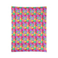 Cubist Block Quilt Comforter – Candy Pop on Raspberry