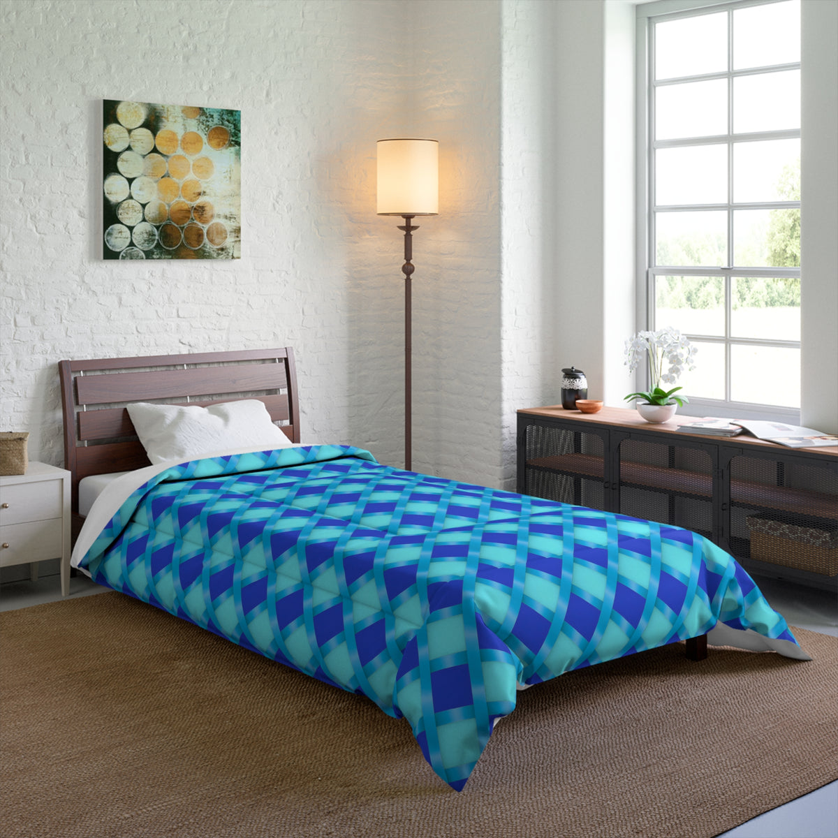 Broad Gold Diamond Trellis Comforter – Ice Jewel