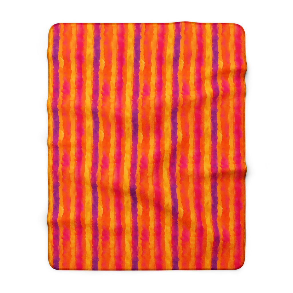 Bleed Stripe Ombre Sherpa Fleece Blanket – Ombre Wash Pattern