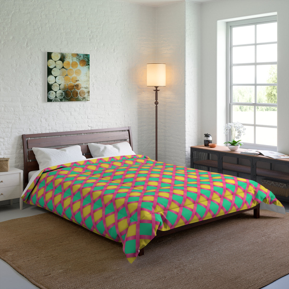 Broad Gold Diamond Trellis Comforter – Candy Christmas