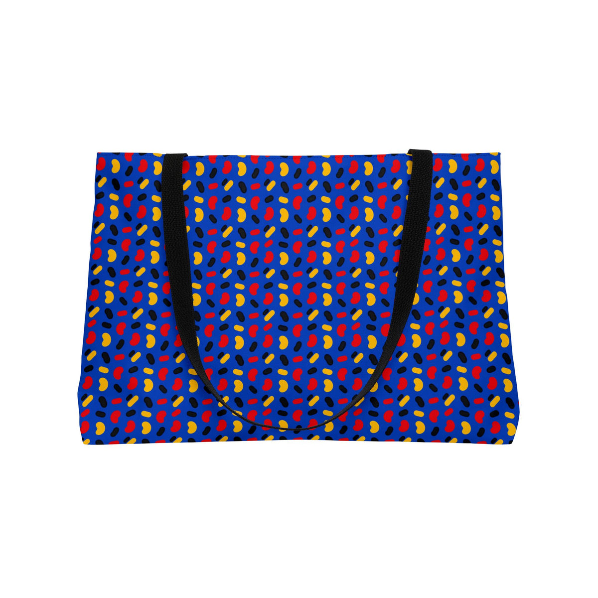Bean Scatter Blue Weekender Tote Bag – Pop Abstract Pattern