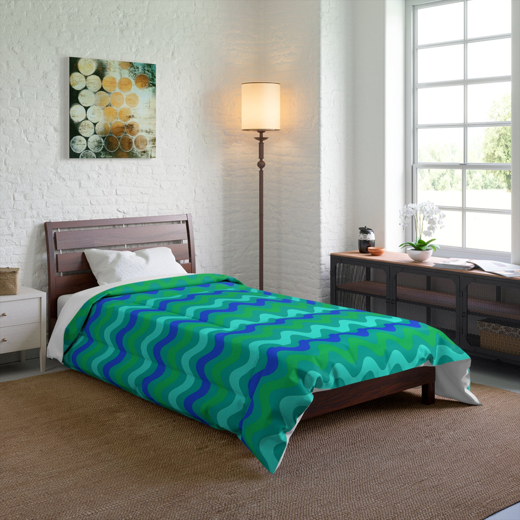 Big Ripple Chevrons Comforter – Ocean Jewel