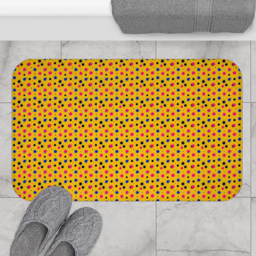 Splash Crowns Bath Mat – Ink Splash Pattern