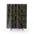 Molten Gold Marble Shower Curtain – Iridescent Fluid Pattern