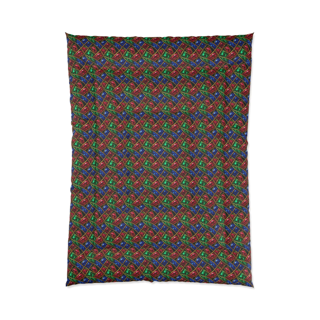 Jewel Prism Weave Comforter – Kaleidoscopic Pattern