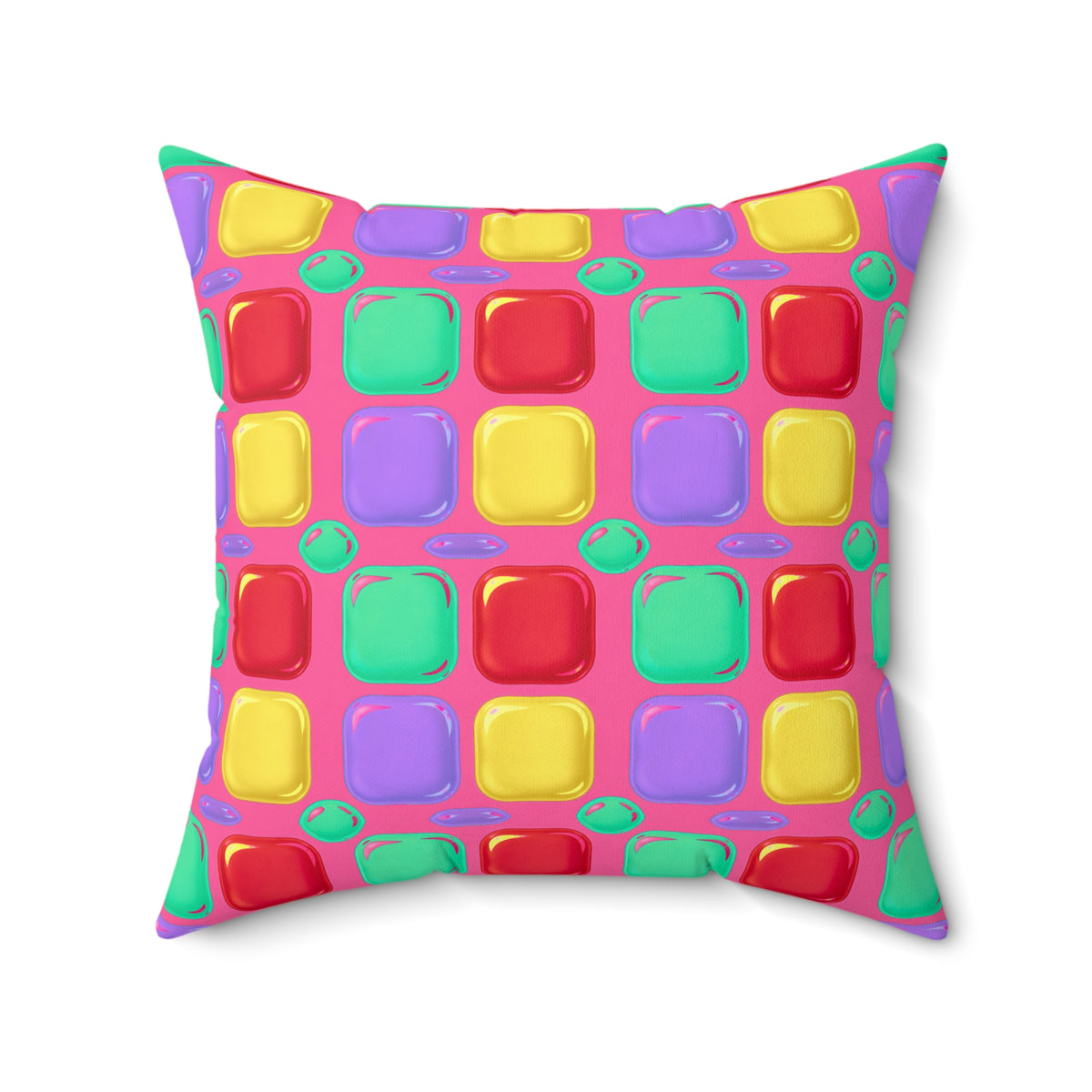 Giant Puffy Glass Cushions Faux Suede Cushion – Candy Christmas