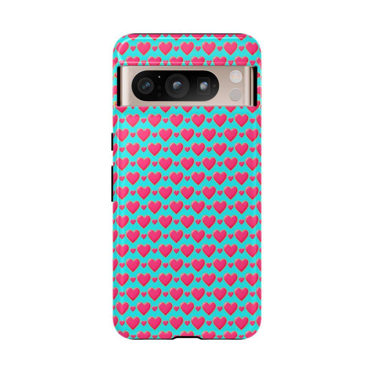 Heart Bubble Grid Tough Phone Case – Pop Hearts Pattern