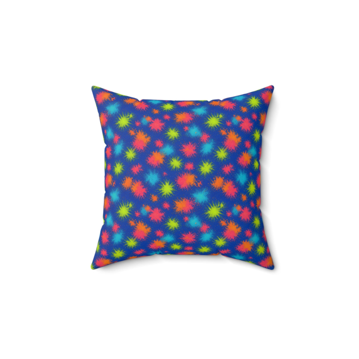 Speckle Bleed Faux Suede Cushion – Ice Dye Pattern