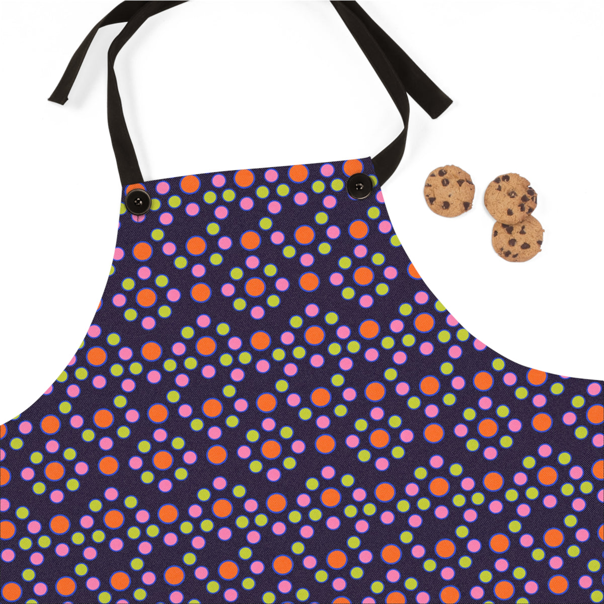 Bulging Dot Grid Apron – Op-Art Pattern