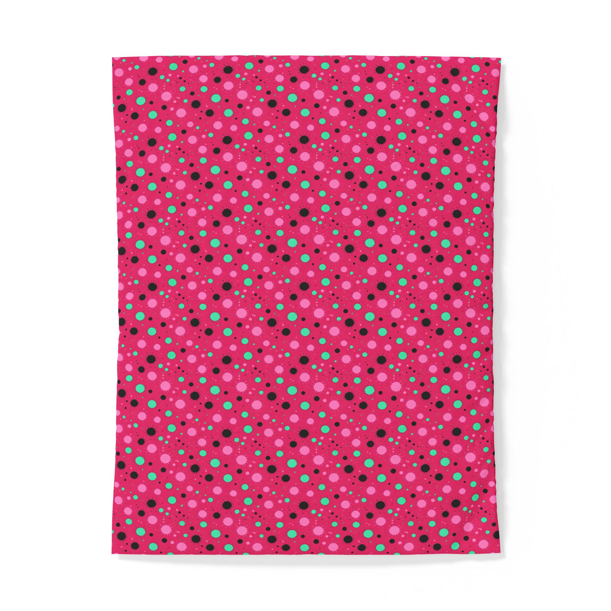 Blot Burst Cotton Duvet Cover – Candy Pop on Raspberry