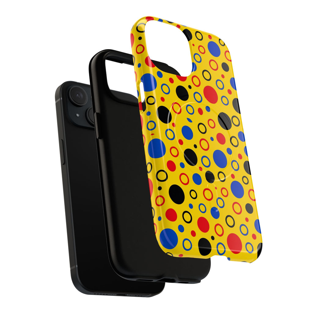 Bubble Outlines Magnetic Tough iPhone Case – Pop Abstract Pattern