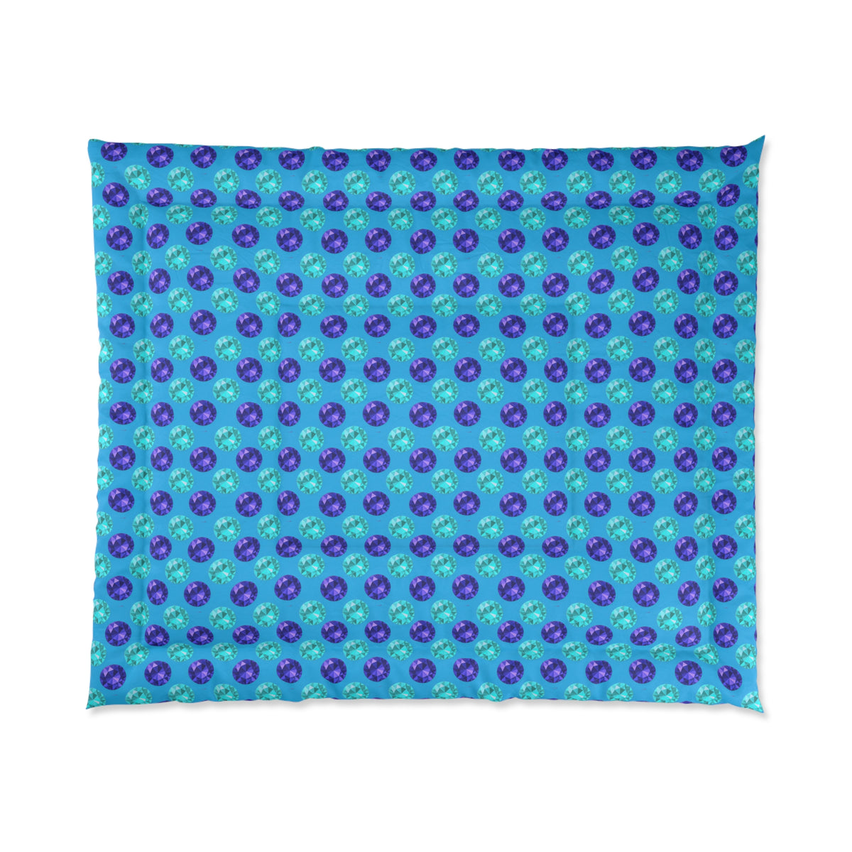 Half-Drop Gem Grid Comforter – Ice Jewel