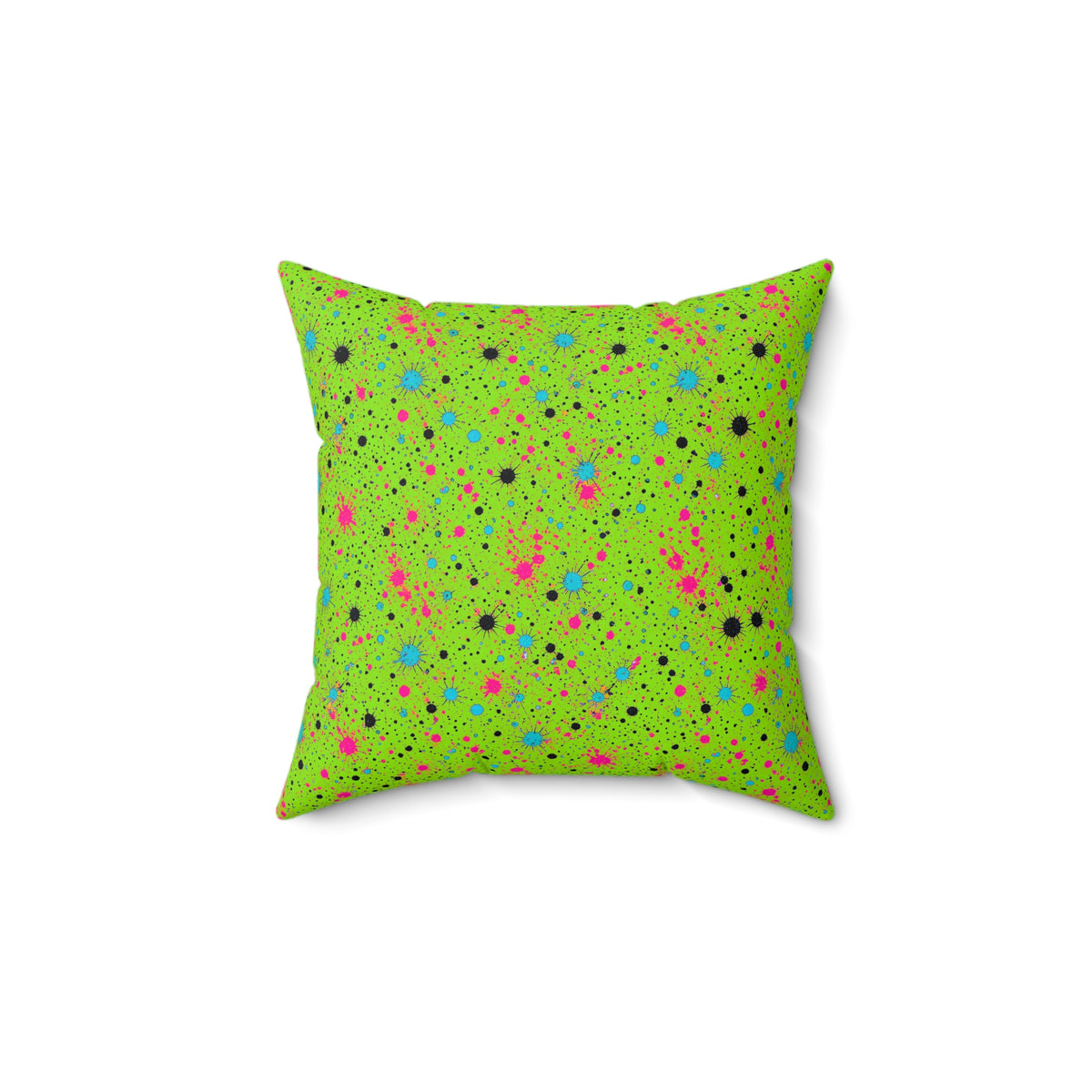 Pink Spray Field Faux Suede Cushion – Tropical Punch