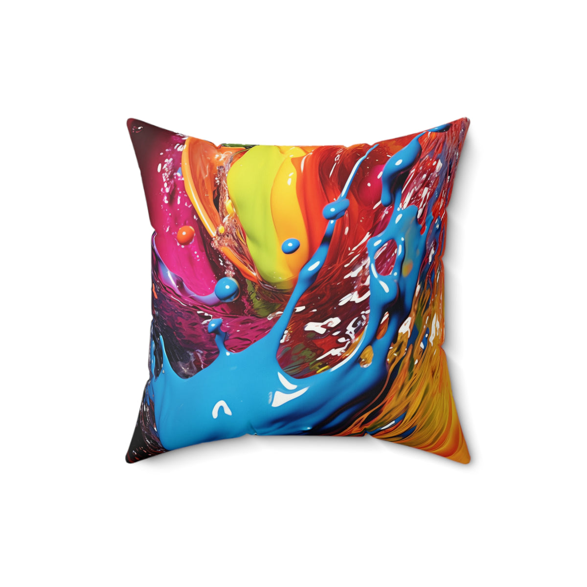 Paint Splash Wave Faux Suede Cushion – Splash Art