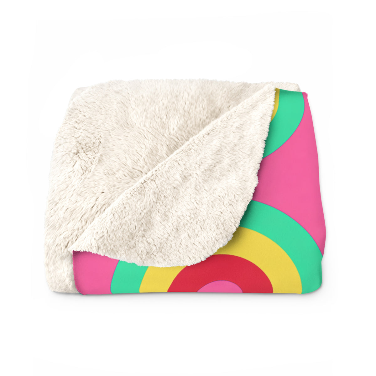 Giant Op-Art Jewel Rings Sherpa Fleece Blanket – Candy Christmas