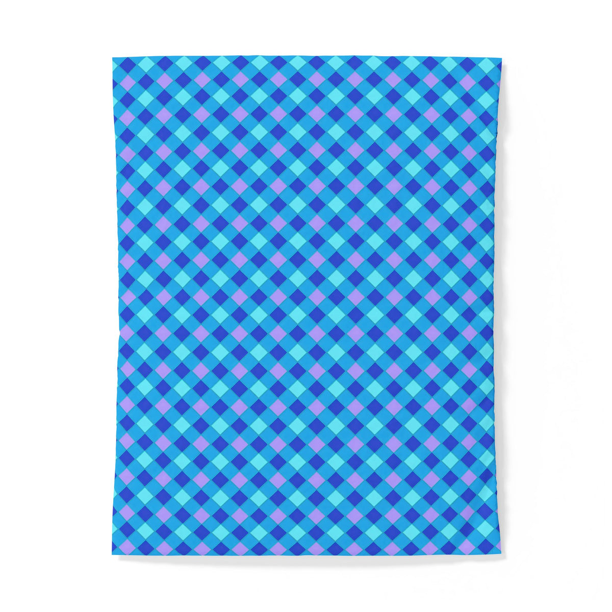 Jewel Harlequin Check Cotton Duvet Cover – Ice Jewel