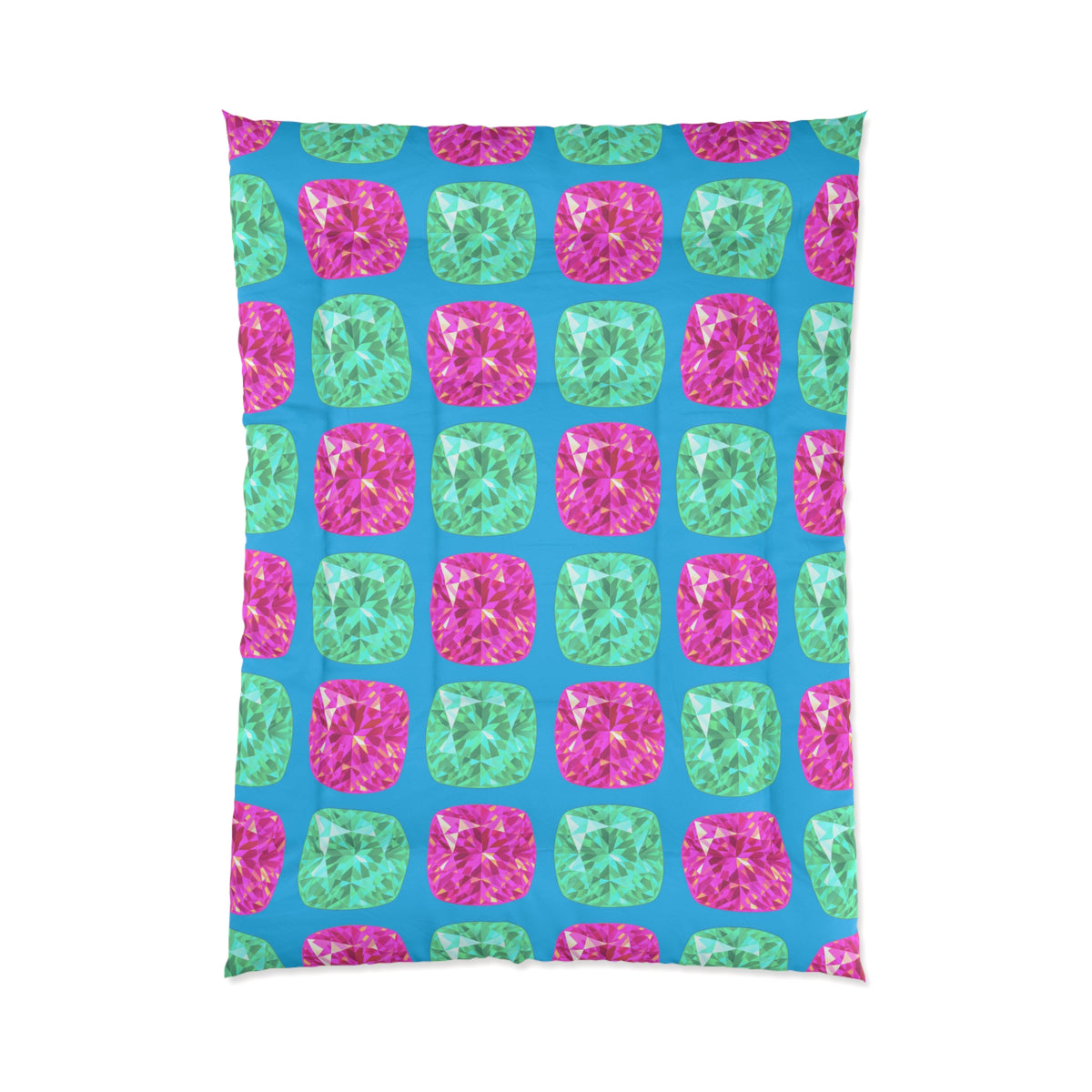 Giant Cut Gem Grid Comforter – Ice Jewel