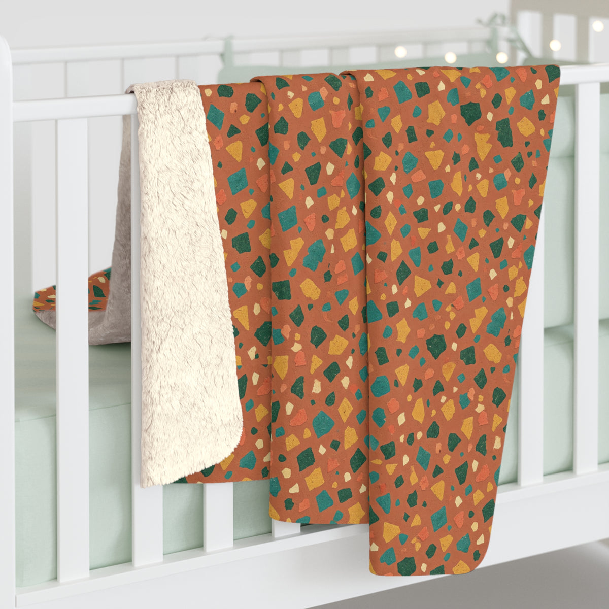 Jewel Chip Terrazzo Sherpa Fleece Blanket – Terrazzo Pattern