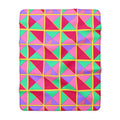 Split Square Fiesta Sherpa Fleece Blanket – Candy Pop on Raspberry
