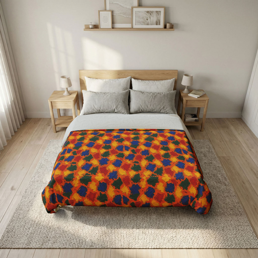 Palette Knife Slabs Cotton Duvet Cover – Palette Knife Abstract Pattern