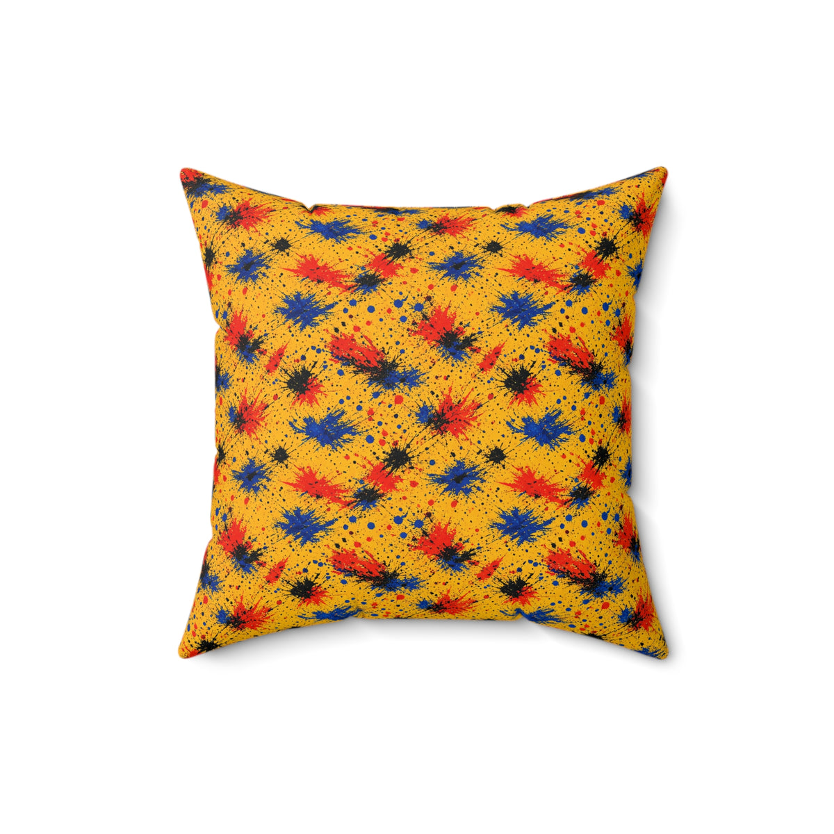 Dragged Smears Faux Suede Cushion – Action-Painting Abstract Pattern