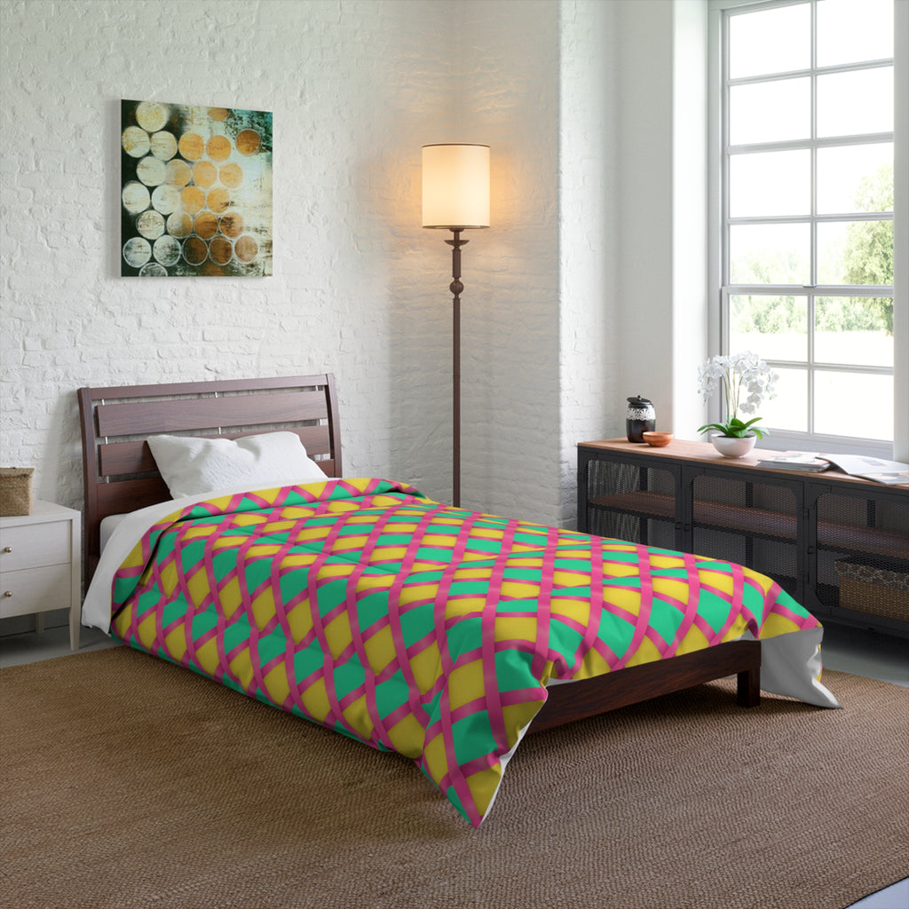 Broad Gold Diamond Trellis Comforter – Candy Christmas