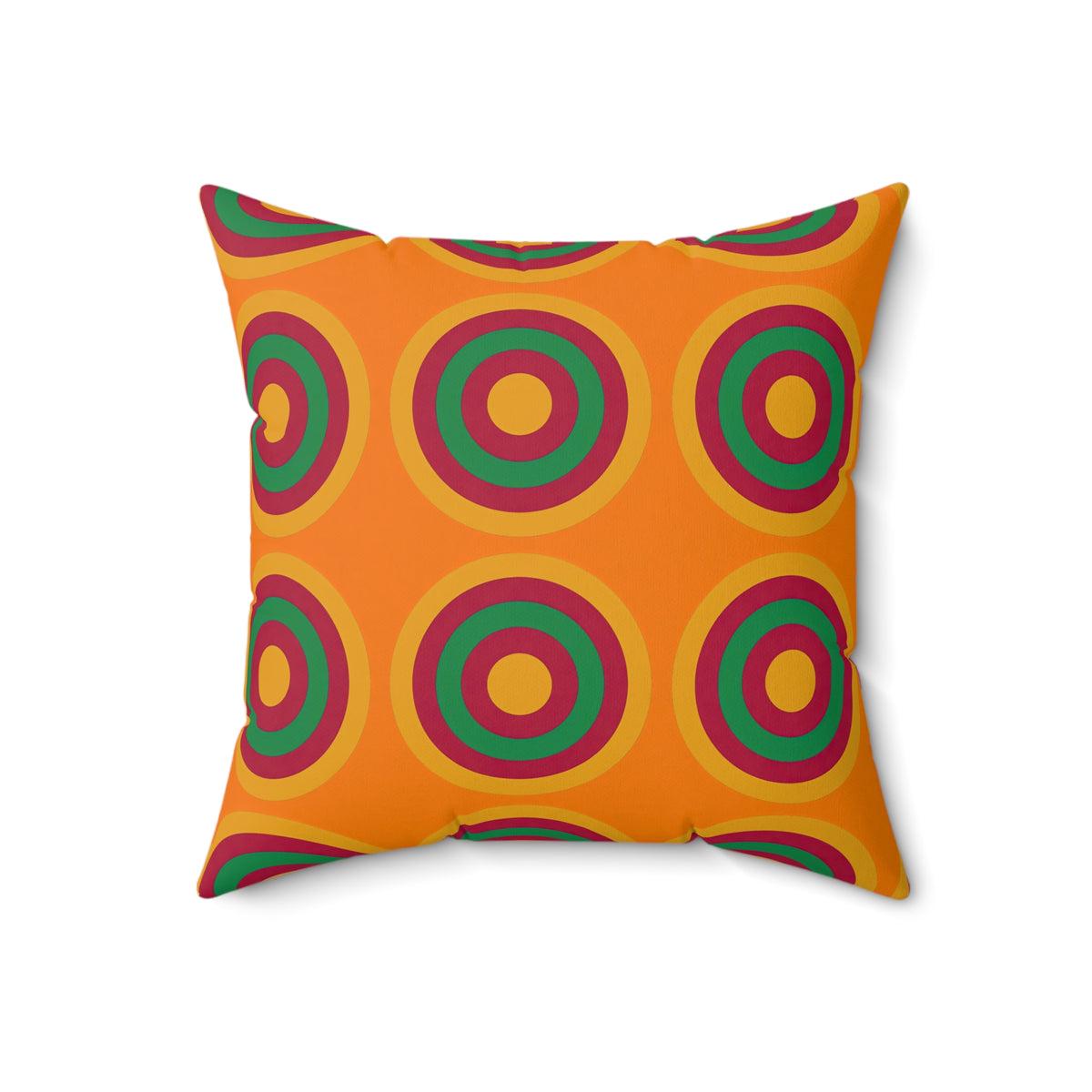 Mega Ring Grid Faux Suede Cushion – Cranberry Spice
