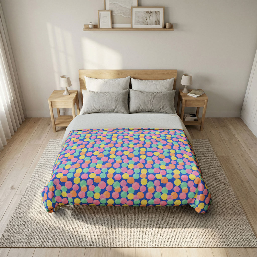 Gumdrop Orbs Cotton Duvet Cover – Soft Abstract Pattern