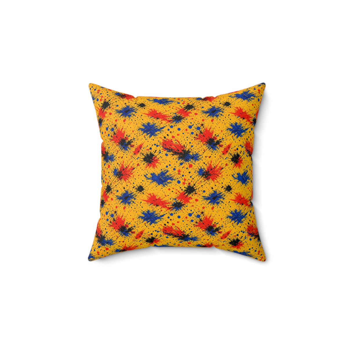 Dragged Smears Faux Suede Cushion – Action-Painting Abstract Pattern