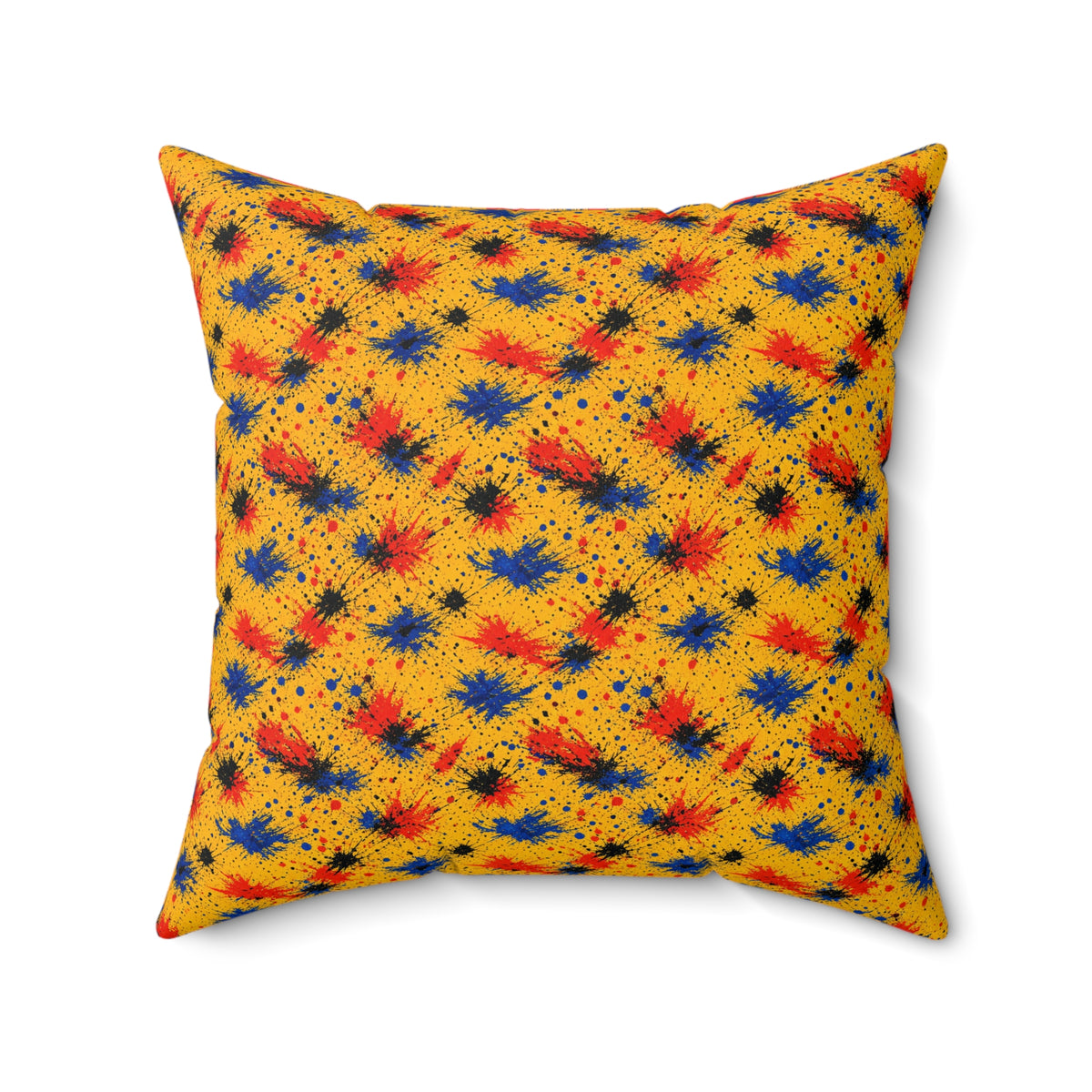 Dragged Smears Faux Suede Cushion – Action-Painting Abstract Pattern