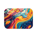 Liquid Rainbow Swirl Bath Mat – Psychedelic Fluid Art