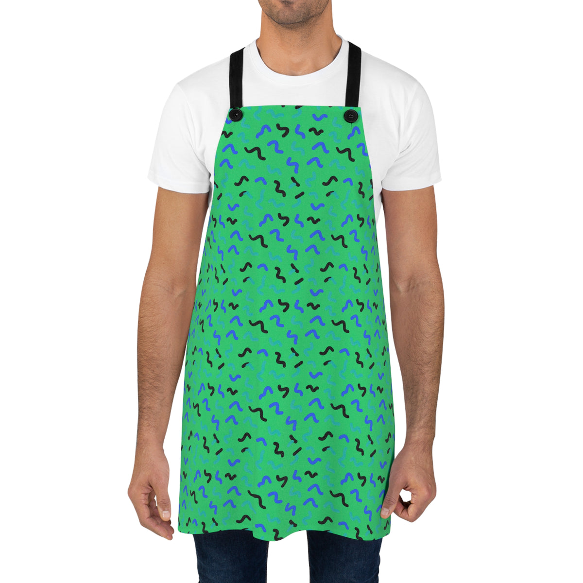 Squiggle Strokes Apron – Ocean Jewel