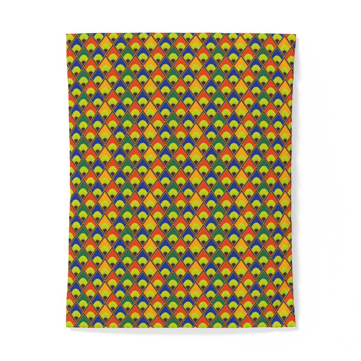 Fanfare Harlequin Cotton Duvet Cover – Art Deco Geometric Pattern