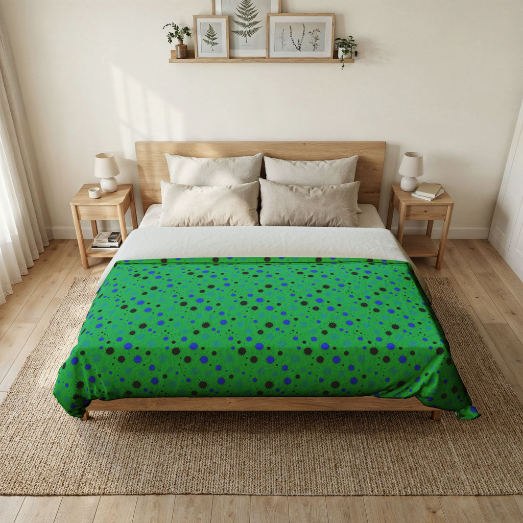 Blot Burst Cotton Duvet Cover – Ocean Jewel