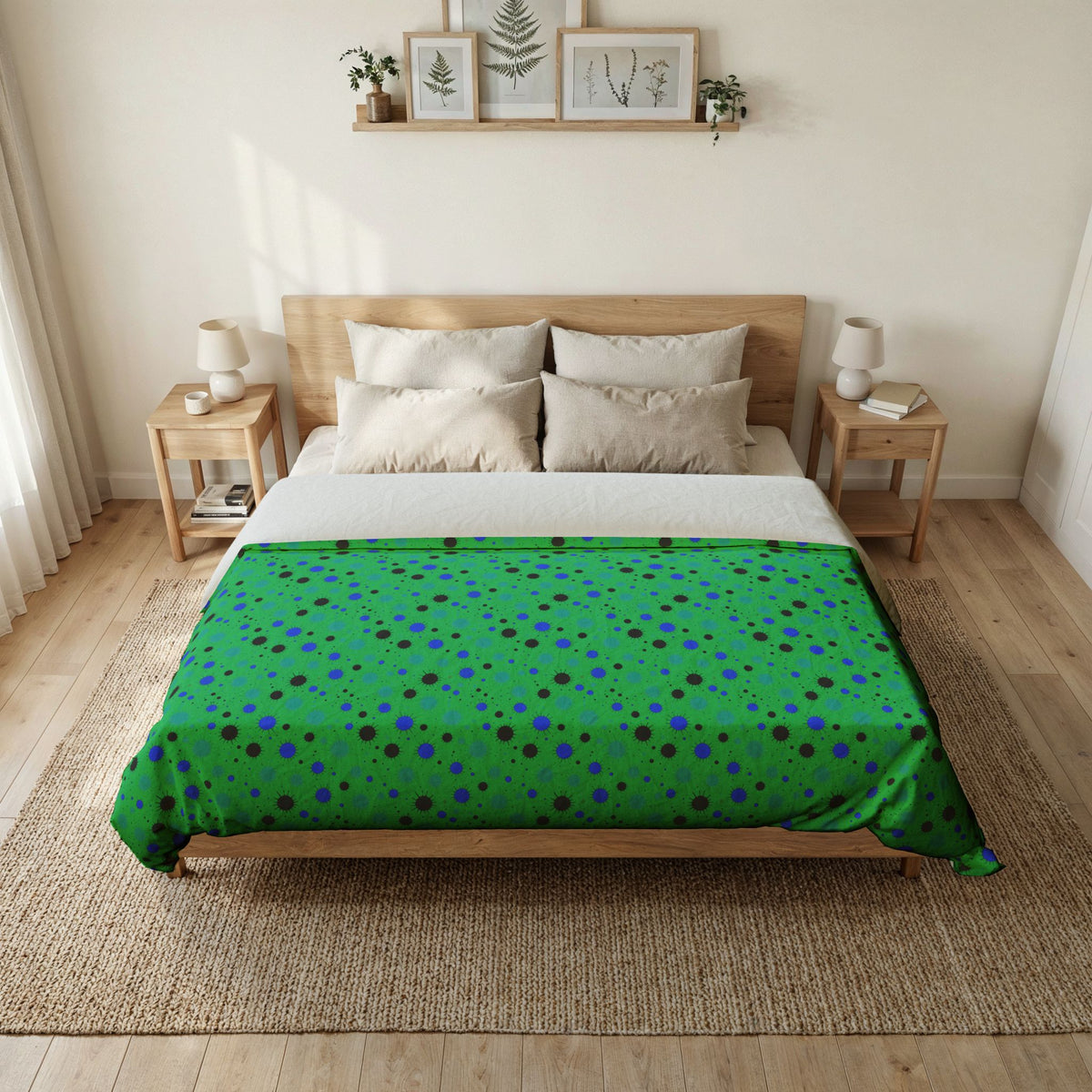 Blot Burst Cotton Duvet Cover – Ocean Jewel