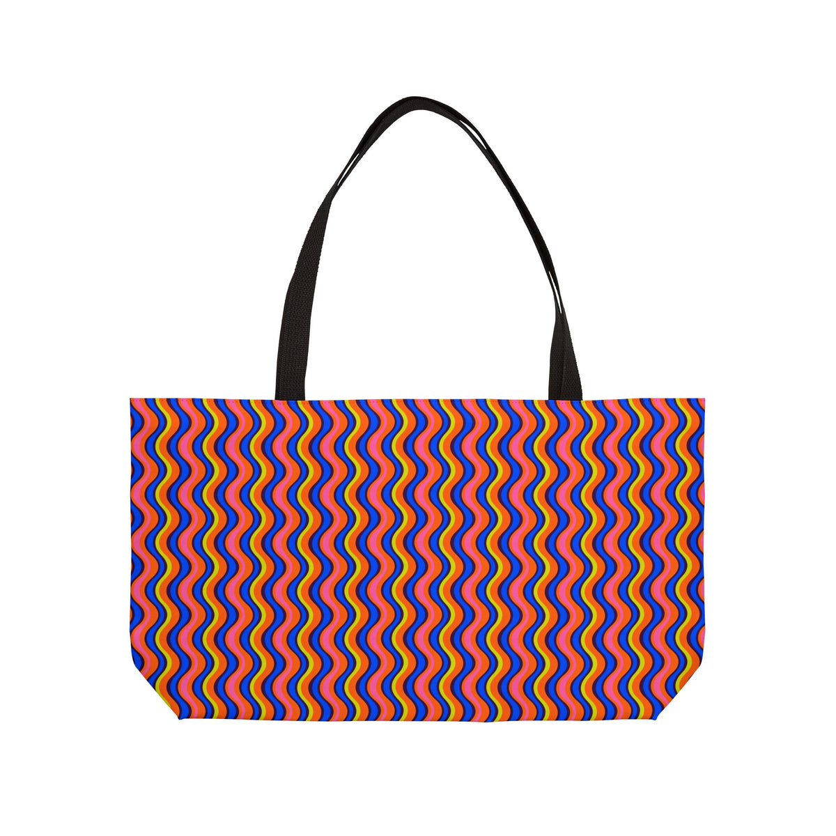 Warped Circus Stripes Weekender Tote Bag – Op-Art Pattern