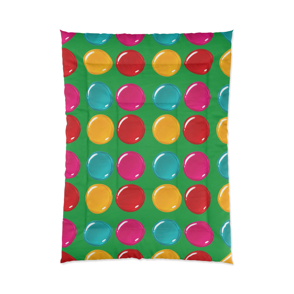 Giant Candy Glass Discs Comforter – Glossy Candy Glass Pattern