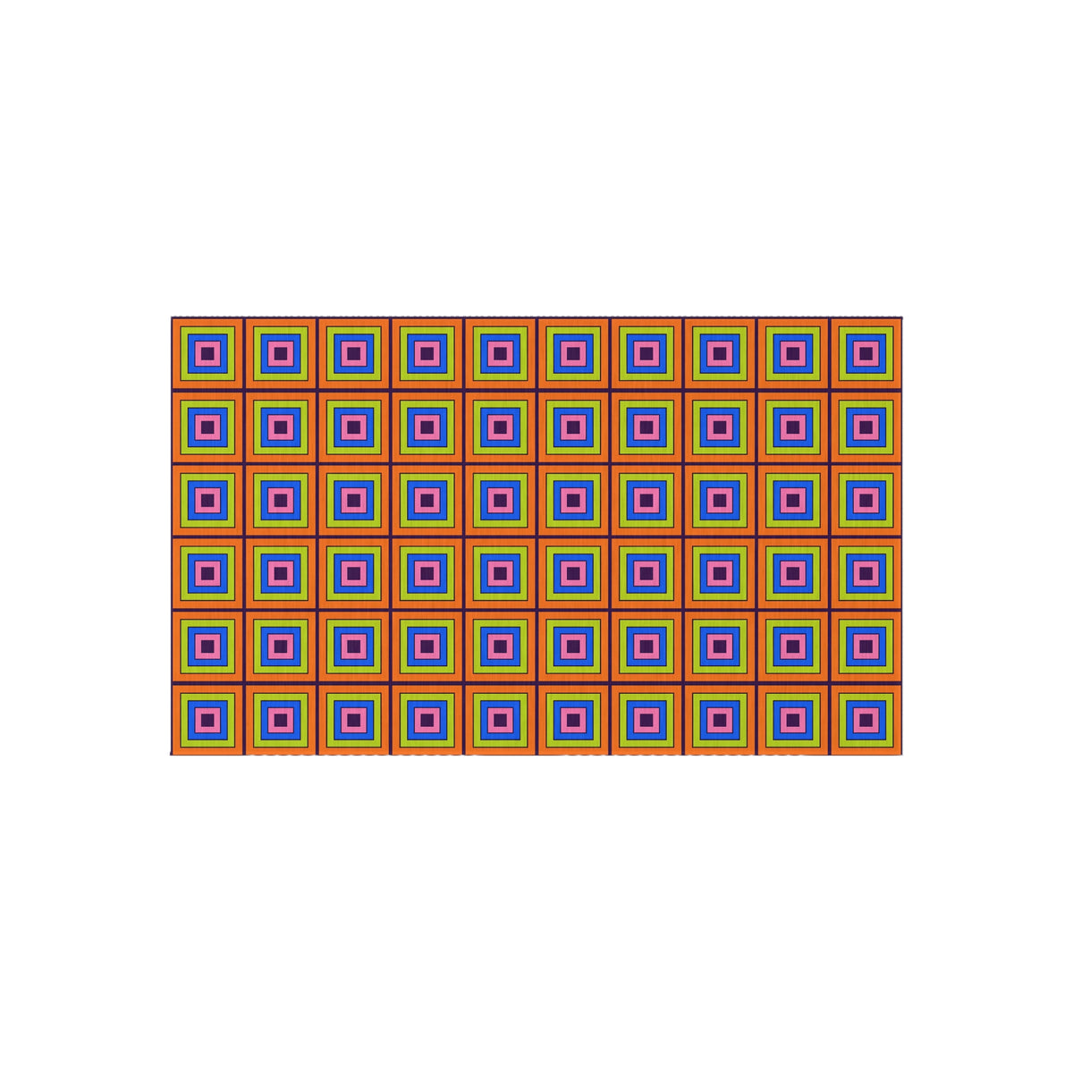Concentric Square Pop Outdoor Rug – Op-Art Pattern