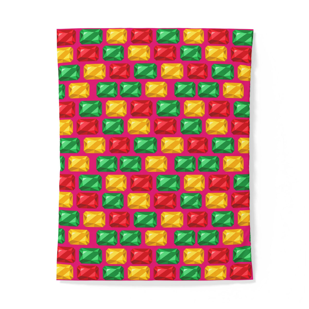 Big Stacked Gem Bars Cotton Duvet Cover – Geometric Blocks Pattern