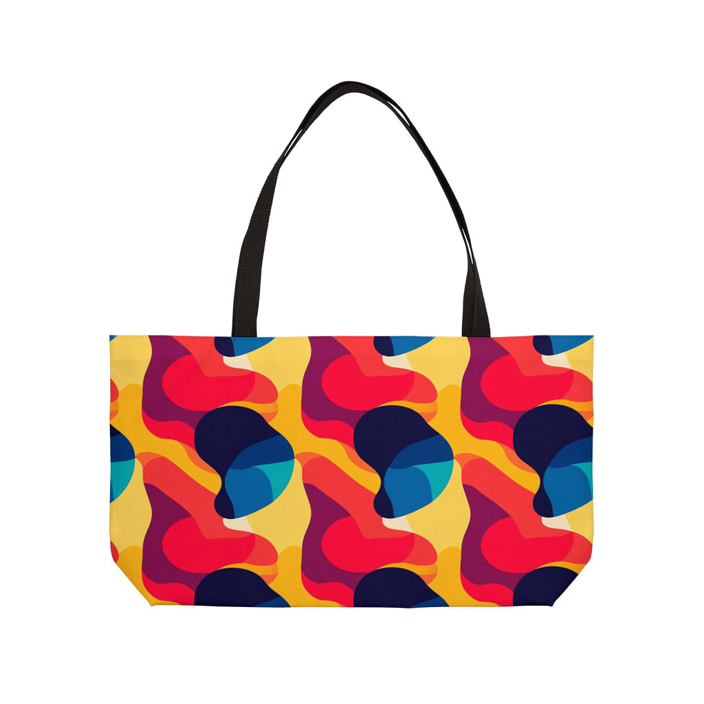 Bold Blob Camo Weekender Tote Bag – Abstract Shapes Pattern
