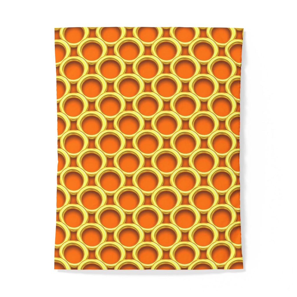 Big Gold Ring Weave Cotton Duvet Cover – Hot Citrus Festive