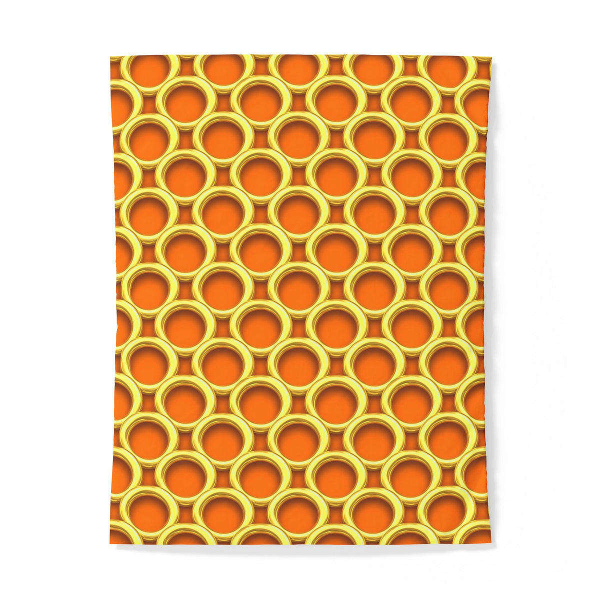Big Gold Ring Weave Cotton Duvet Cover – Hot Citrus Festive