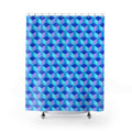 Giant Faceted Cubes II Shower Curtain – Ice Jewel