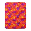 Layered Wash Shards Sherpa Fleece Blanket – Wet-In-Wet Abstract Pattern