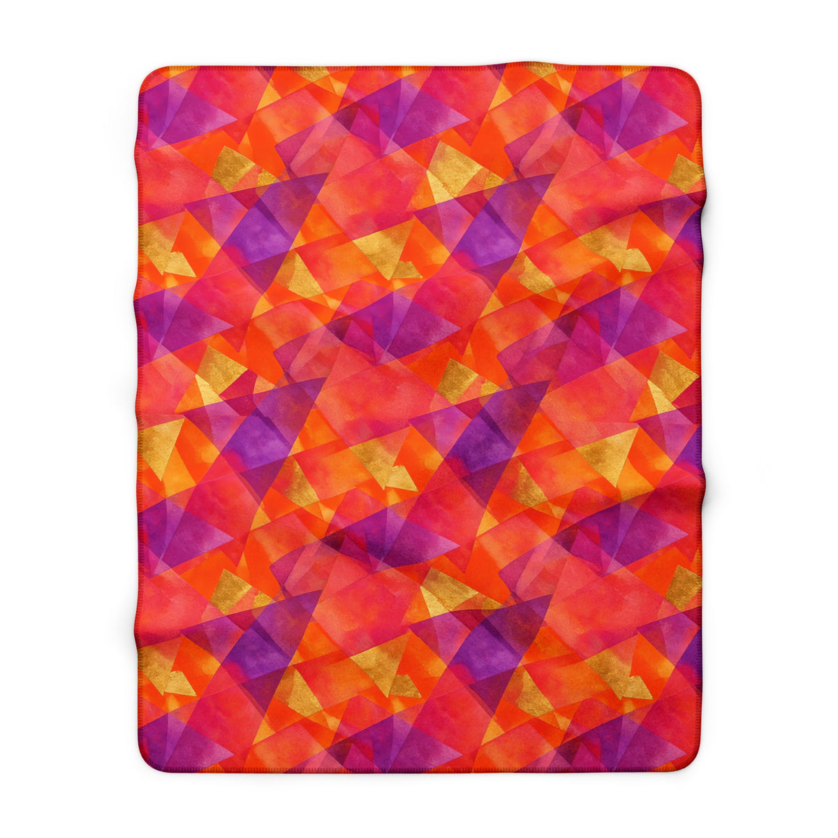 Layered Wash Shards Sherpa Fleece Blanket – Wet-In-Wet Abstract Pattern